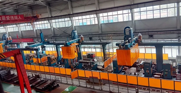 贝博|国内首条煤机中部槽机器人自动生产线成功交付啦